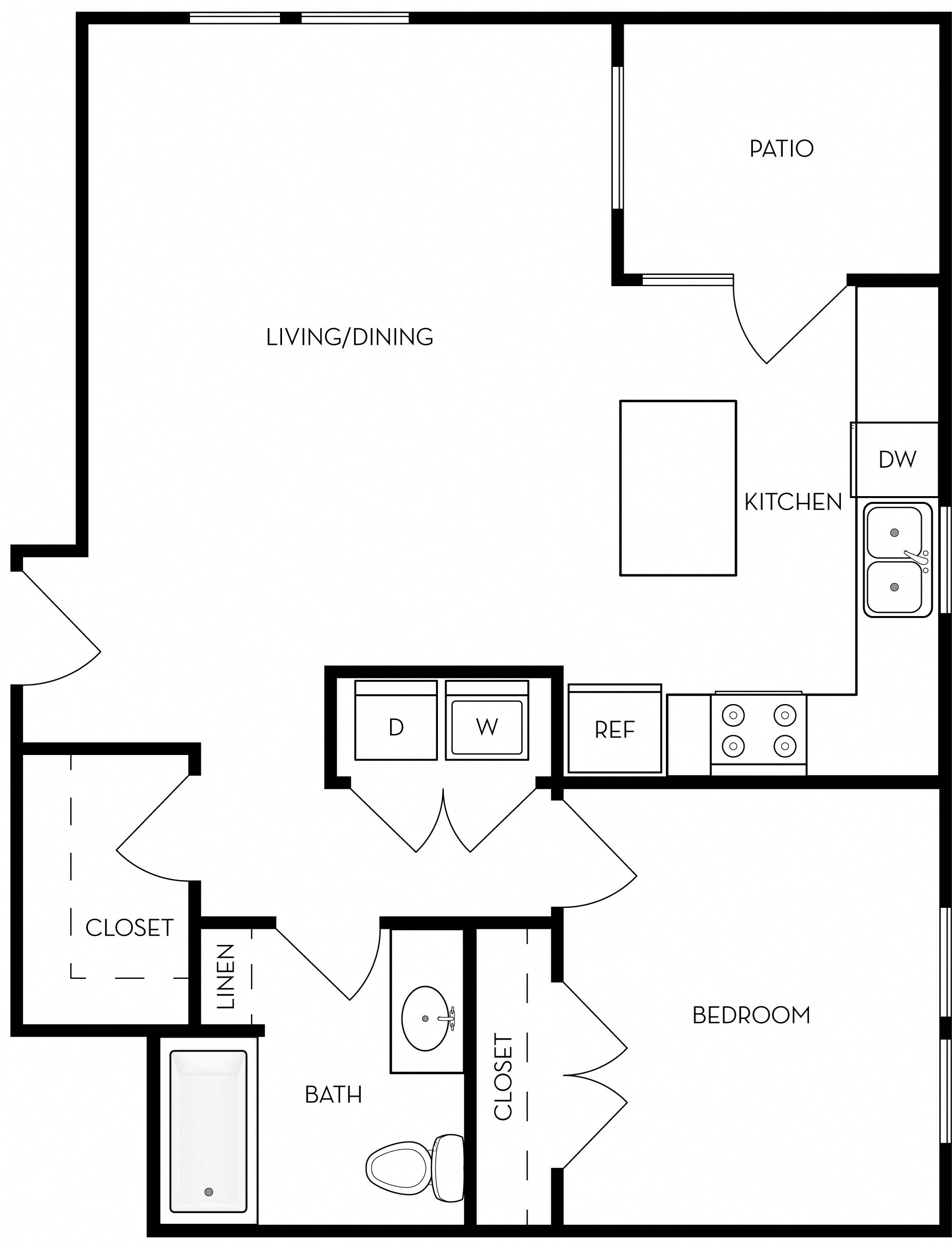 ViA Apartments Orchid Floor Plan ViA Apartments Orchid Floor Plan